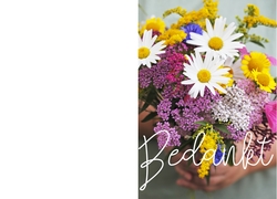 Zonnebloemzaadjes   Bedankt bloemen Achterkant/Voorkant